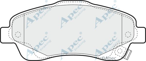 APEC BRAKING Комплект тормозных колодок, дисковый тормоз PAD1333